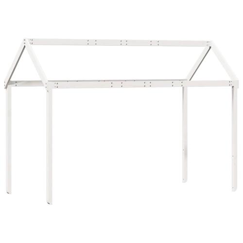 Høj husseng 75x190 cm massivt fyrretræ hvid