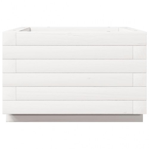 Plantekasse i massivt fyrretræ 40 x 40 x 26,5 cm - hvid