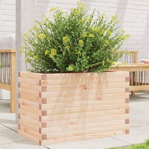Plantekasse i massivt fyrretræ 70 x 40 x 45,5 cm