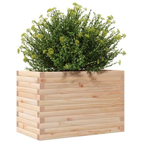 Plantekasse i massivt fyrretræ 70 x 40 x 45,5 cm