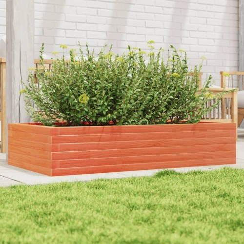 Plantekasse 110 x 60 x 23 cm i massivt fyrretræ - gyldenbrun