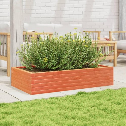 Plantekasse 110 x 60 x 23 cm i massivt fyrretræ - gyldenbrun