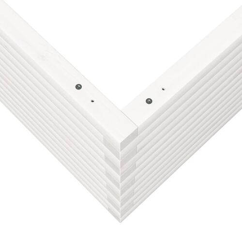 Plantekasse 80x80x45,5 cm massivt fyrretræ hvid