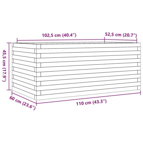 Plantekasse 110x60x45,5 cm massivt douglasgran