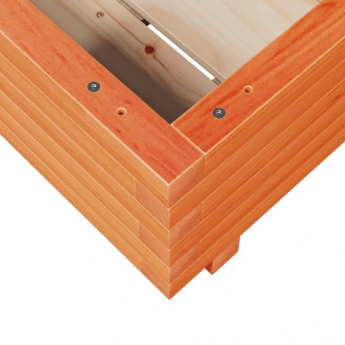 Plantekasse i massivt fyrretræ 40 x 40 x 26,5 cm - gyldenbrun