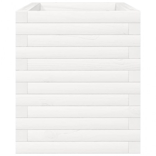 Plantekasse i massivt fyrretræ 70 x 40 x 45,5 cm - hvid