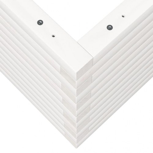Plantekasse i massivt fyrretræ 70 x 40 x 45,5 cm - hvid