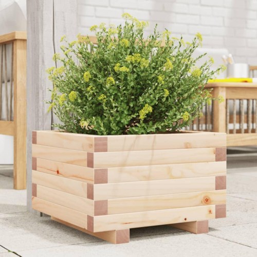 Plantekasse 40 x 40 x 26,5 cm i massivt fyrretræ