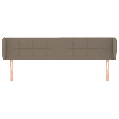 Sengegavl med kanter 203 x 23 x 78/88 cm - gråbrun