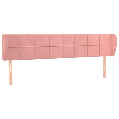 Sengegavl med kanter 183 x 23 x 78/88 cm - lyserød