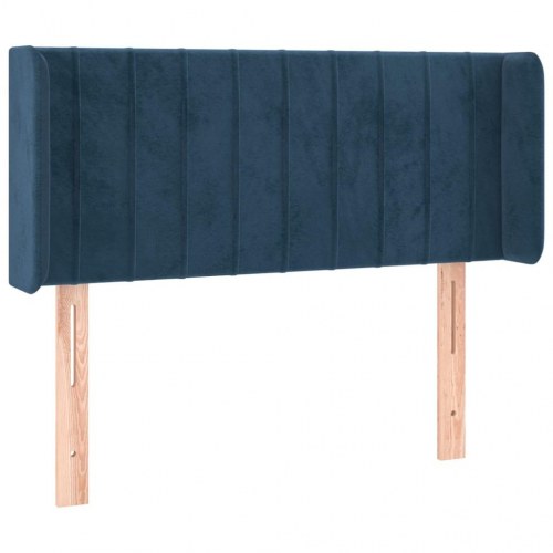Sengegavl med kanter 93 x 16 x 78/88 cm - mørkeblå