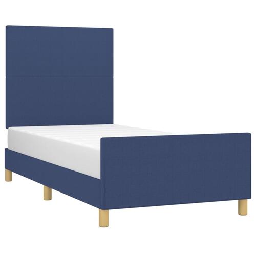 Sengeramme uden madras 90x190 cm stof blå