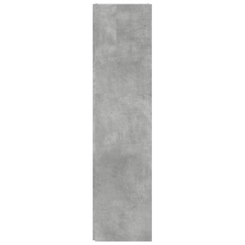 Hjørnereol 33x33x132 cm spånplade betongrå