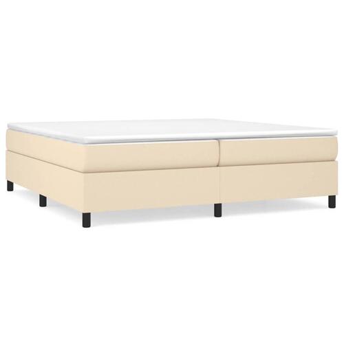 Sengeramme uden madras 200x200 cm stof cremefarvet