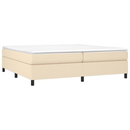 Sengeramme uden madras 200x200 cm stof cremefarvet