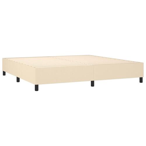 Sengeramme uden madras 200x200 cm stof cremefarvet