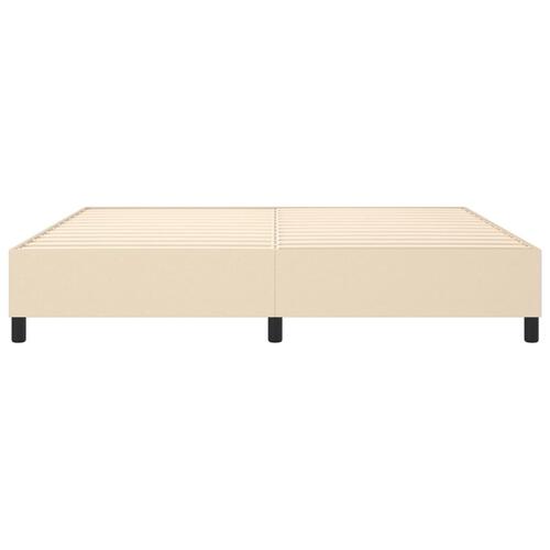 Sengeramme uden madras 200x200 cm stof cremefarvet