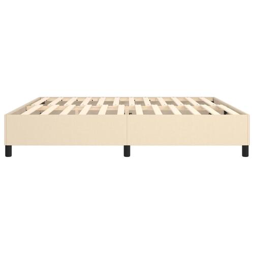 Sengeramme uden madras 200x200 cm stof cremefarvet