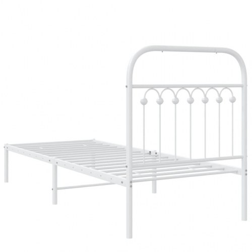 Sengeramme med sengegavl 80 x 200 cm - hvid