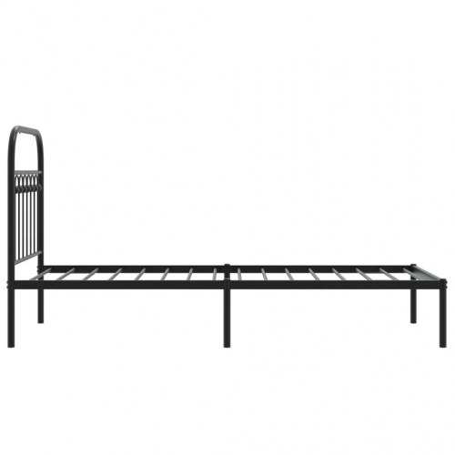 Sengeramme med sengegavl 75 x 190 cm - sort