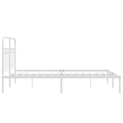 Sengeramme med sengegavl 140 x 190 cm - hvid