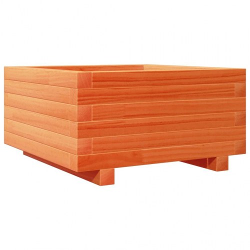 Plantekasse i massivt fyrretræ 50 x 50 x 26,5 cm - gyldenbrun