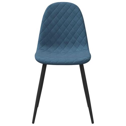 Spisebordsstole 4 stk. velour blå
