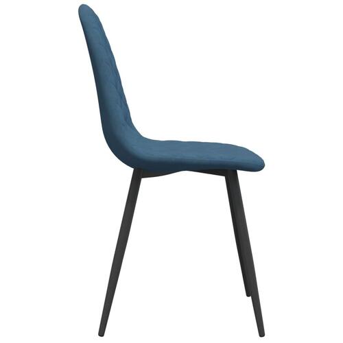 Spisebordsstole 4 stk. velour blå