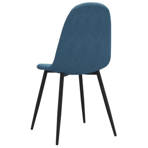 Spisebordsstole 4 stk. velour blå