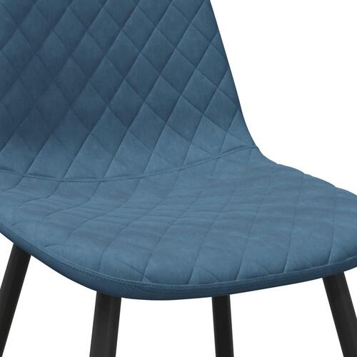 Spisebordsstole 4 stk. velour blå
