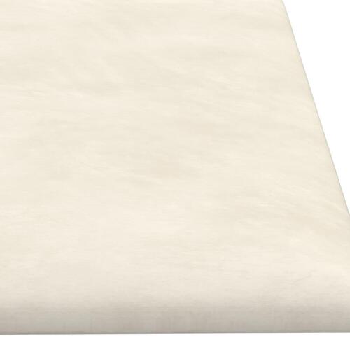 Vægpaneler 12 stk. 60x15 cm 1,08 m² fløjl cremefarvet