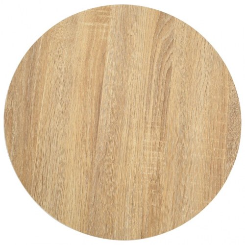Bistrobord 40 cm - lysebrun MDF bordplade, hvidt stel