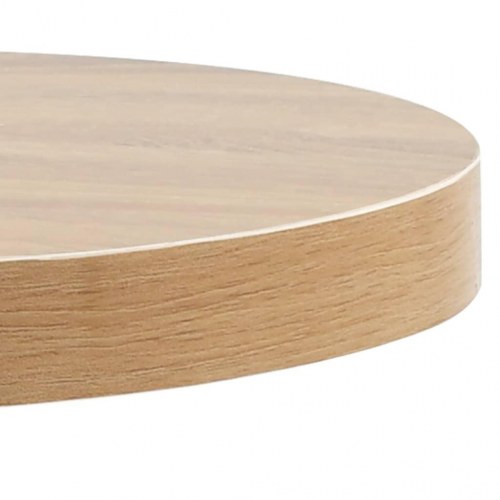 Bistrobord 40 cm - lysebrun MDF bordplade, hvidt stel