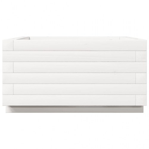 Plantekasse i massivt fyrretræ 50 x 50 x 26,5 cm - hvid