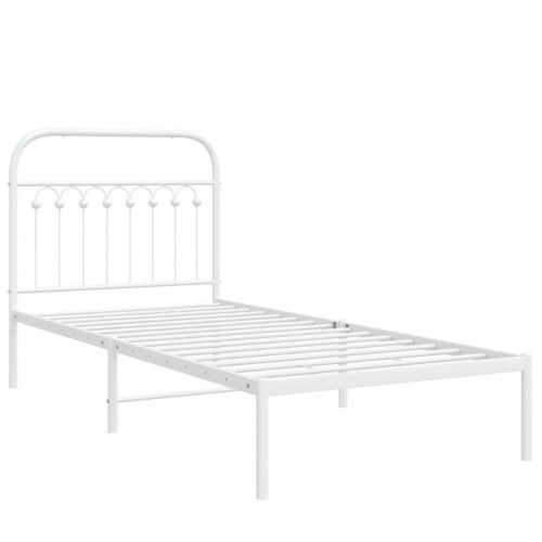 Sengeramme med sengegavl 90 x 190 cm - hvid