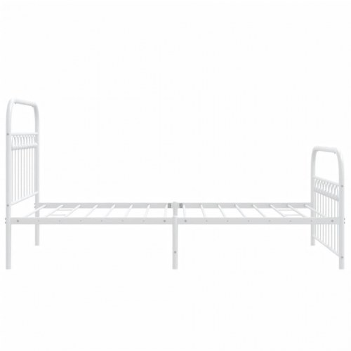 Sengeramme med sengegavl og fodgærde 100 x 190 cm - hvid