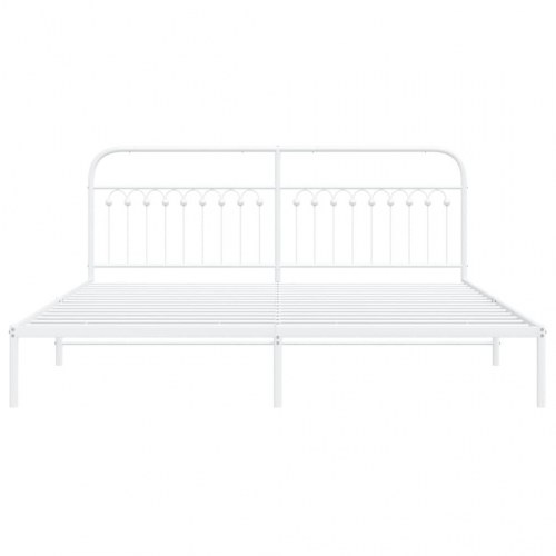 Sengeramme med sengegavl 193 x 203 cm - hvid