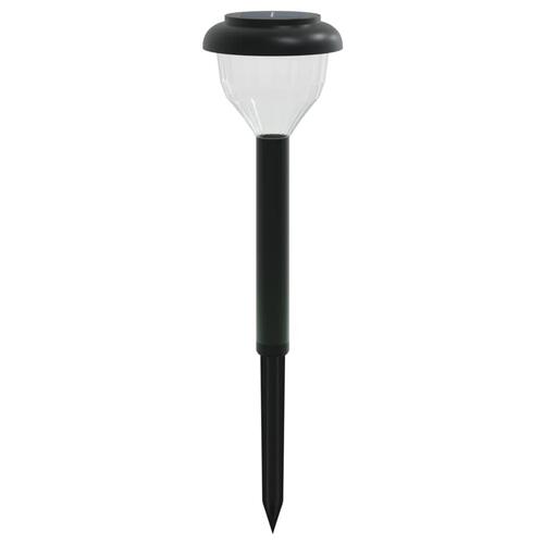 Solcellelamper med jordspyd 4 stk. RGB-farver varmt hvidt lys