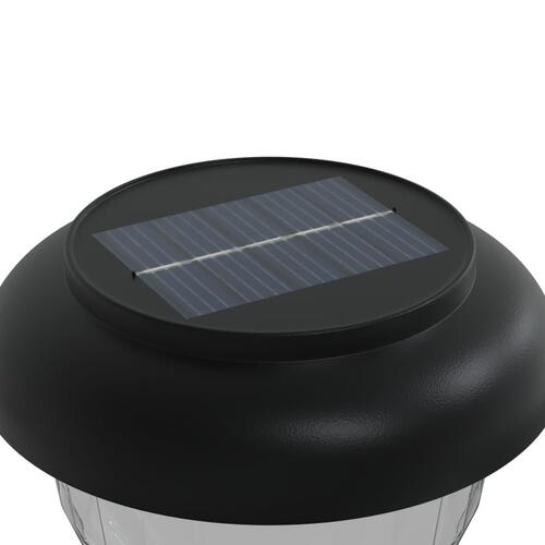 Solcellelamper med jordspyd 4 stk. RGB-farver varmt hvidt lys