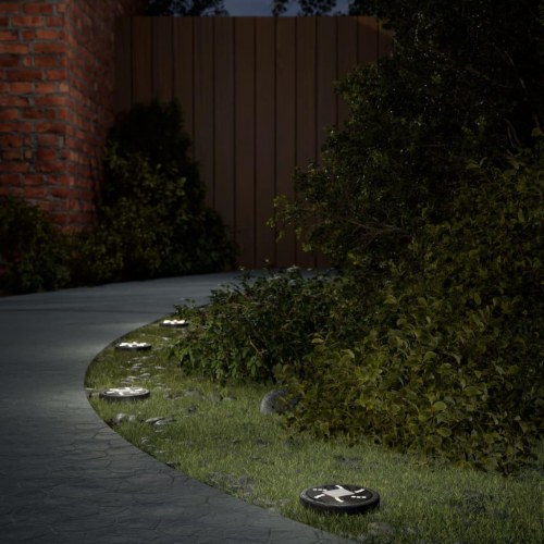 Solcellelamper med jordspyd 4 stk. - varmt hvidt lys