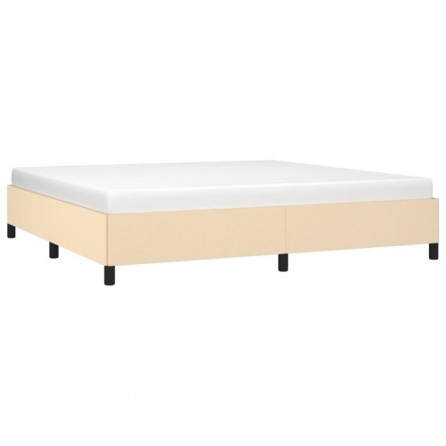 Sengeramme i stof 200×200 cm - cremefarvet dobbeltseng uden madras