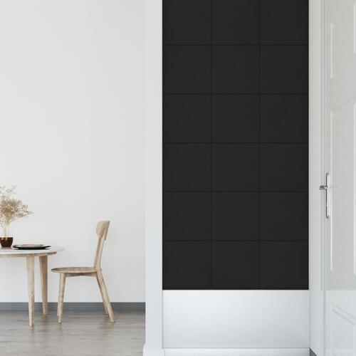 Vægpaneler 12 stk. 30x30 cm 1,08 m² fløjl sort