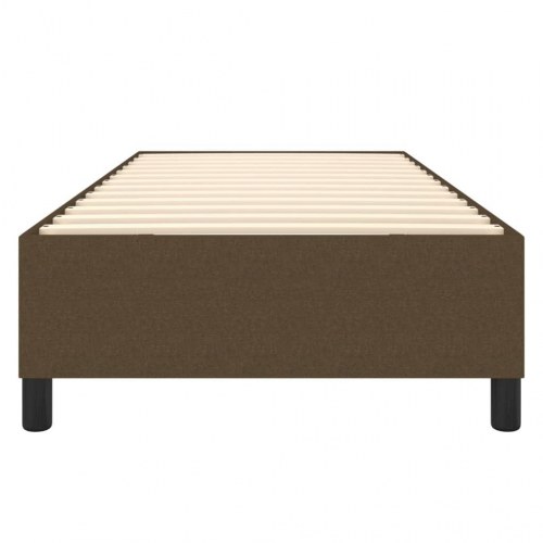 Boxspring sengeramme mørkebrun 100 x 200 cm - stof
