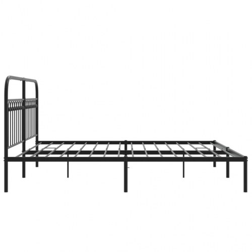 Sengeramme med sengegavl 183×203 cm - metal, sort