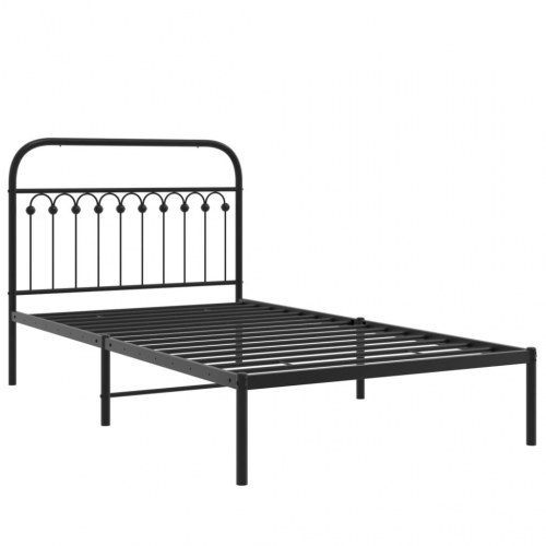 Sengeramme med sengegavl 107 x 203 cm - sort