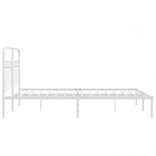 Sengeramme med sengegavl 140 x 200 cm - hvid