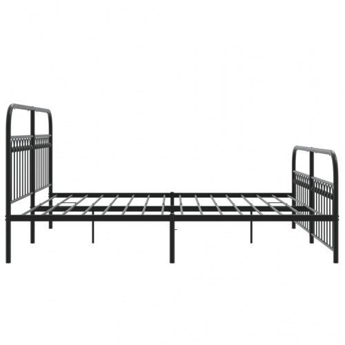 Sengeramme med gavl og fodgærde 183×203 cm - metal, sort