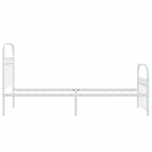 Sengeramme med sengegavl og fodgærde 75 x 190 cm - hvid