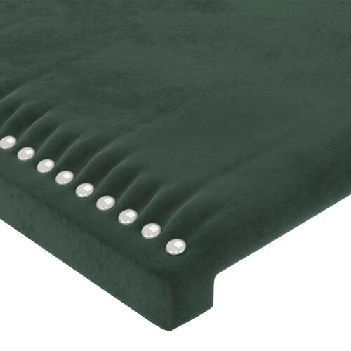 Sengegavl med kanter 183x23x78/88 cm fløjl mørkegrøn