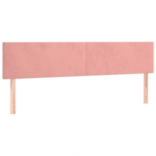 Kontinentalseng med madras 200x200 cm - fløjl, lyserød